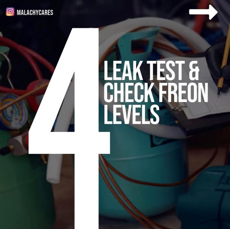 Leak test & Check Freon levels